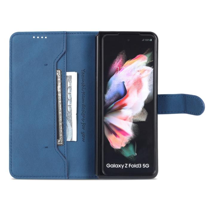 Bild 4, AZNS Galaxy Z Fold 3 Fodral Skin Touch Blå