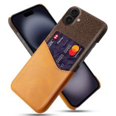 iPhone 17 Skal Med Kortfack L&auml;der Brun