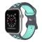 Sportarmband Dual-Color Apple Watch 41/40/38 mm (S/M) Grå/Teal