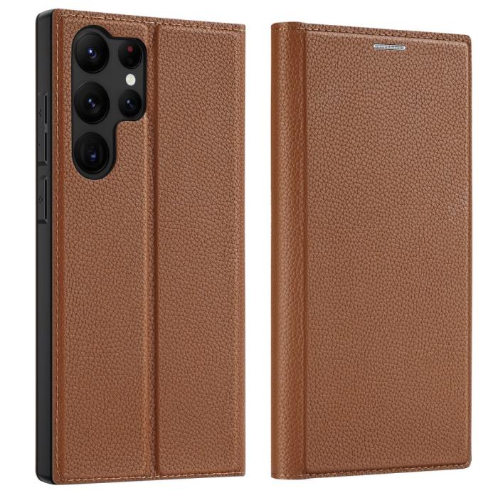 Bild 1, DUX DUCIS Galaxy S23 Ultra Fodral Skin X2 Premium Brun