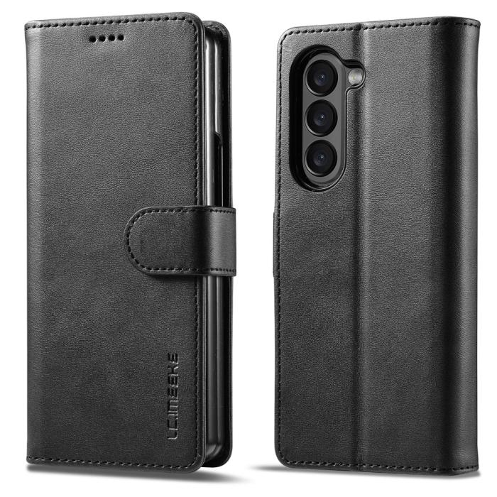 Bild 1, LC.IMEEKE Galaxy Z Fold 5 Fodral Läder Svart