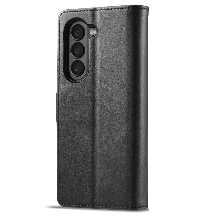 Bild 5, LC.IMEEKE Galaxy Z Fold 5 Fodral Läder Svart