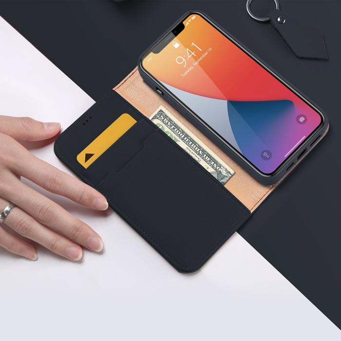 Bild 3, iPhone 12 Pro Max - DUX DUCIS Wish Äkta Läder Fodral - Blå