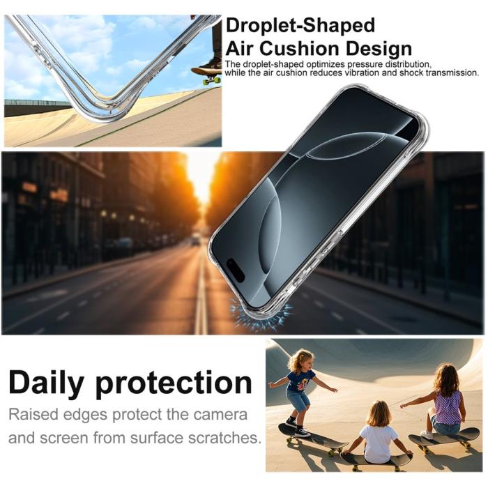 Bild 4, IMAK iPhone 17 Pro Skal TPU AirBag Shockproof Transparant