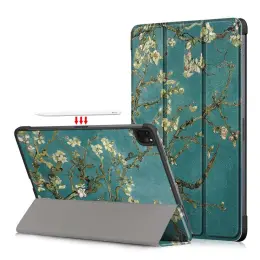 iPad Air 2020-2024 / Pro 11 Tri-Fold Fodral Apple Pen Laddning Peach Blossom