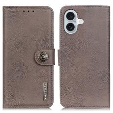 KHAZNEH iPhone 16 Fodral Läder Khaki