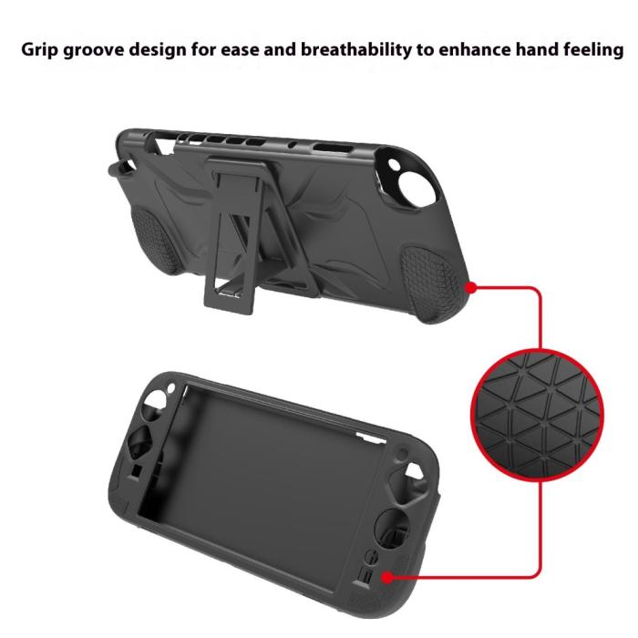 Bild 5, PGTECH Nintendo Switch 2 Skal Kickstand Silikon Svart
