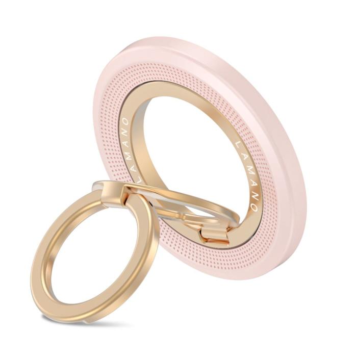 Bild 2, Tech-Protect Magnetisk MagSafe Ringhållare Lamano Rosa / Guld