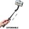 Selfie Stick Tripod 106 cm Trådlös Bluetooth Svart