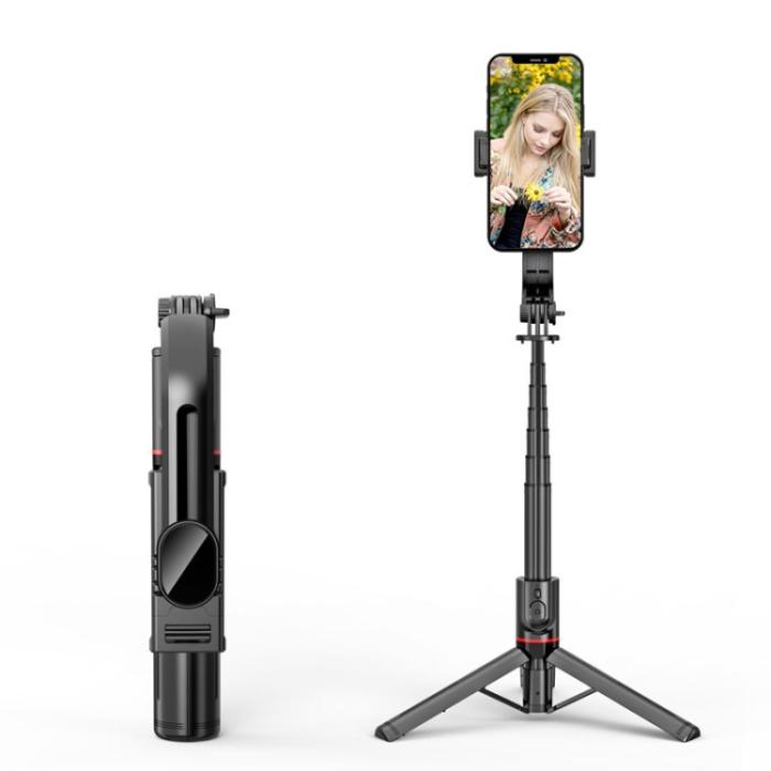 Bild 1, Selfie Stick Tripod 106 cm Trådlös Bluetooth Svart