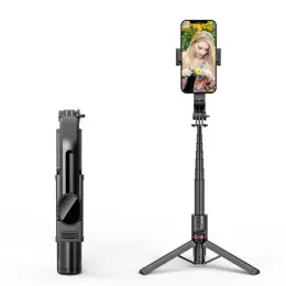 Selfie Stick Tripod 106 cm Trådlös Bluetooth Svart