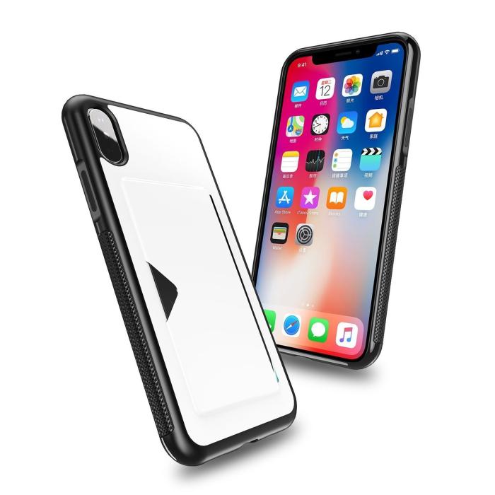 Bild 1, iPhone Xs Max Dux Ducis Skal Med Kortfack - Vit