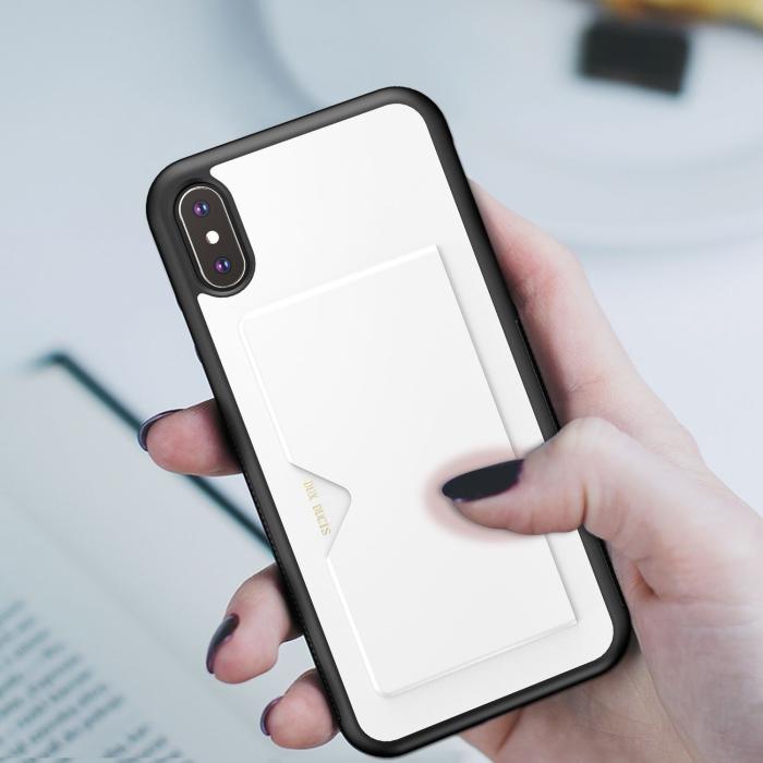 Bild 2, iPhone Xs Max Dux Ducis Skal Med Kortfack - Vit