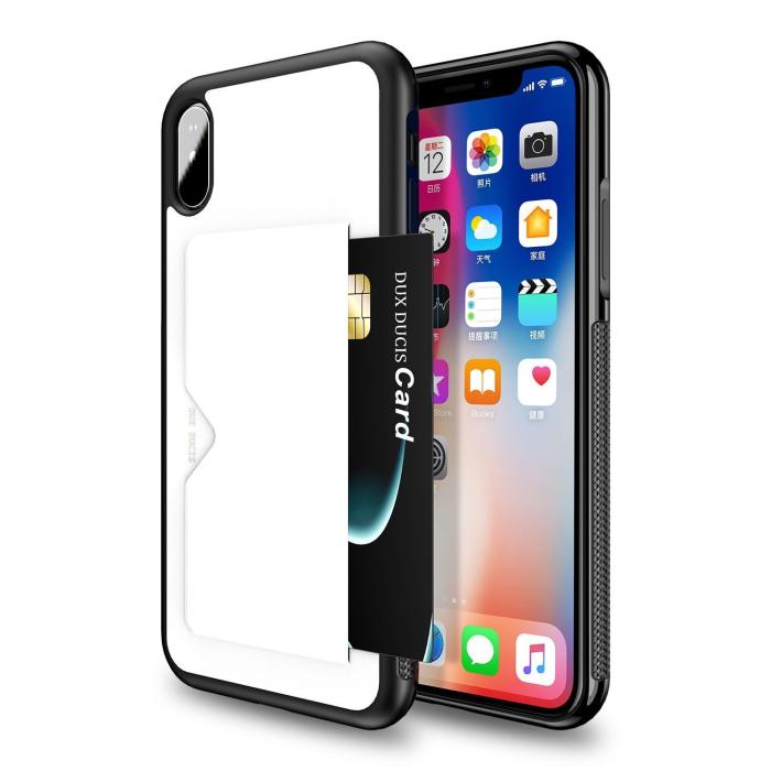 Bild 3, iPhone Xs Max Dux Ducis Skal Med Kortfack - Vit