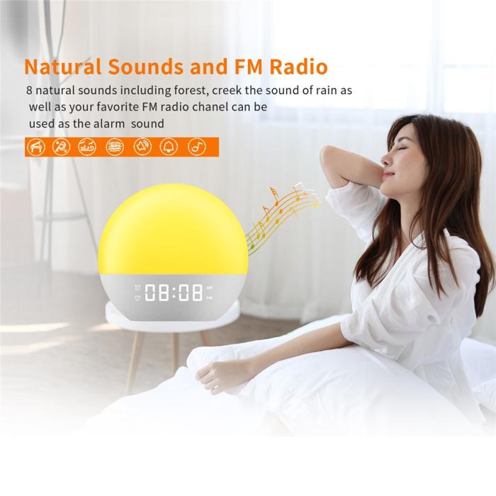 Bild 6, Nattlampa / Väckarklocka Med Soluppgång