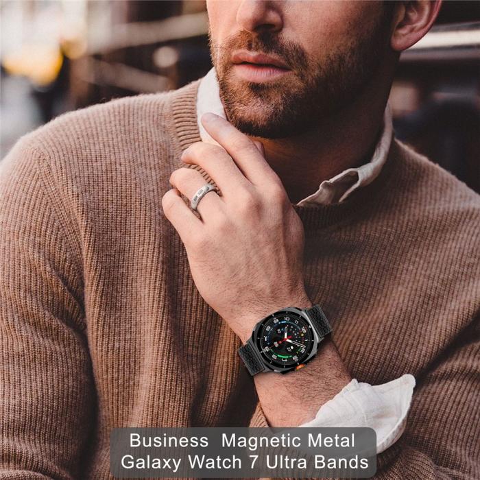 Bild 6, Galaxy Watch Ultra (2025) / 47mm Armband Magnetisk Loop Svart