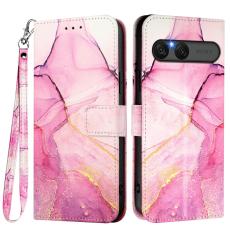Sony Xperia 10 VII Fodral L&auml;der Marmor Rosa