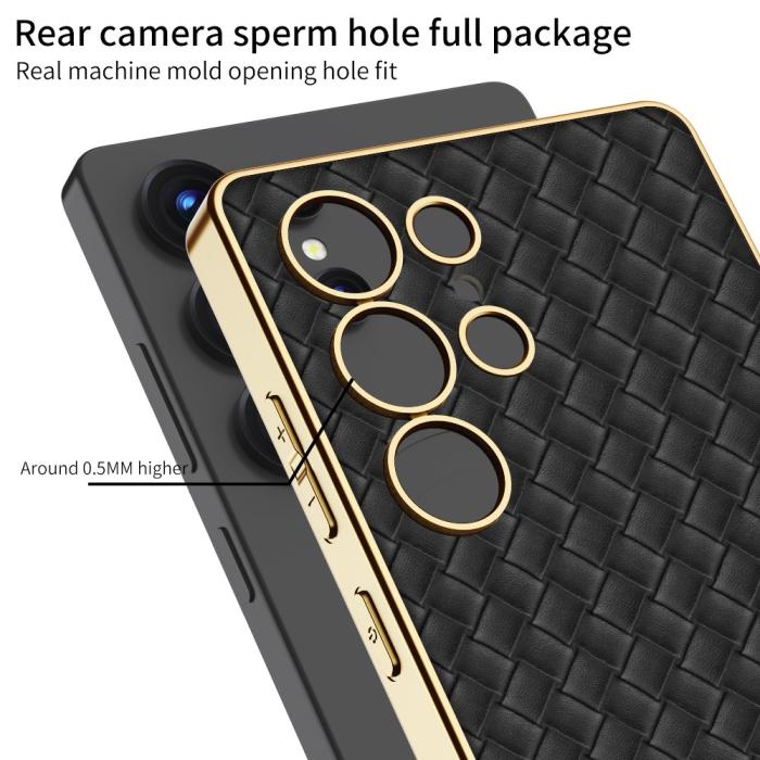 Bild 4, GKK Samsung Galaxy S25 Ultra Skal Vävd Hybrid Läder Svart