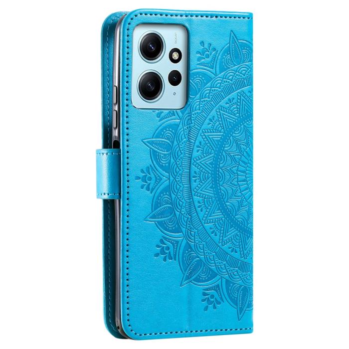 Bild 5, Xiaomi Redmi Note 12 4G Fodral Mandala Läder Blå