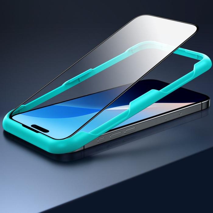 Bild 3, ESR iPhone 16 Pro 2-PACK Skärmskydd Med Ram Härdat Glas Transparent