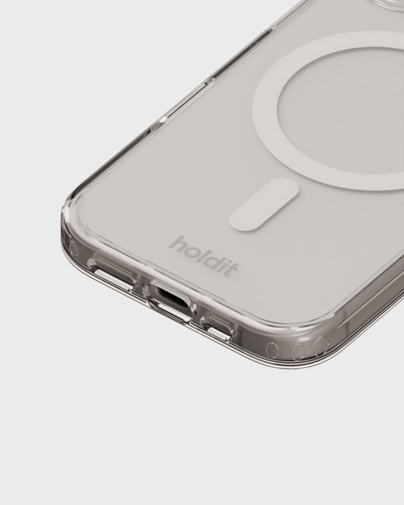 holdit iPhone 16 Mobilskal MagSafe Vit/Transparent