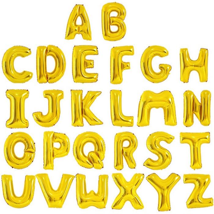 Bild 3, Bokstavsballong G 70 cm Guld