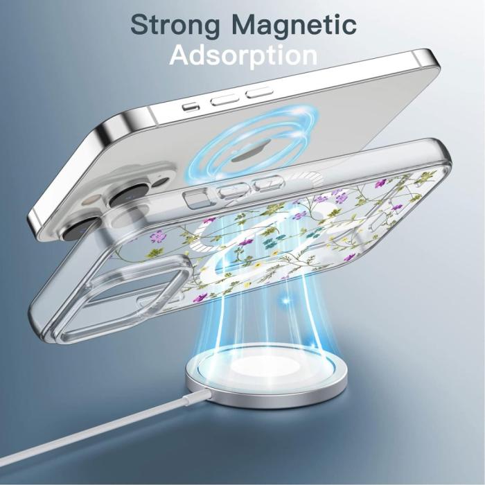 Bild 5, iPhone 16 Pro Max Skal MagSafe Blommor
