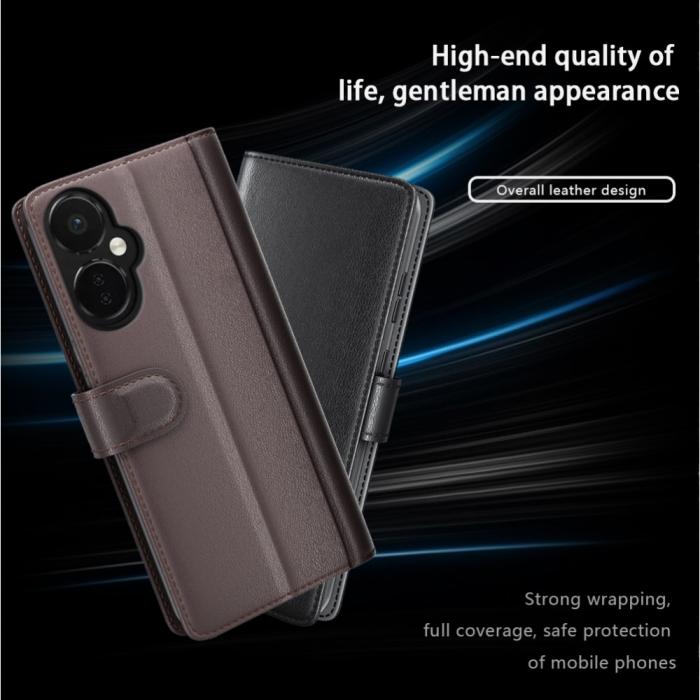 Bild 4, OnePlus Nord CE 3 Lite 5G Fodral Premium Äkta Läder Brun