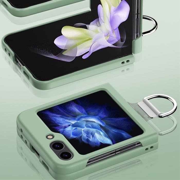 Bild 3, Galaxy Z Flip 6 / 7 FE Skal Skin Touch Ringhållare Orange