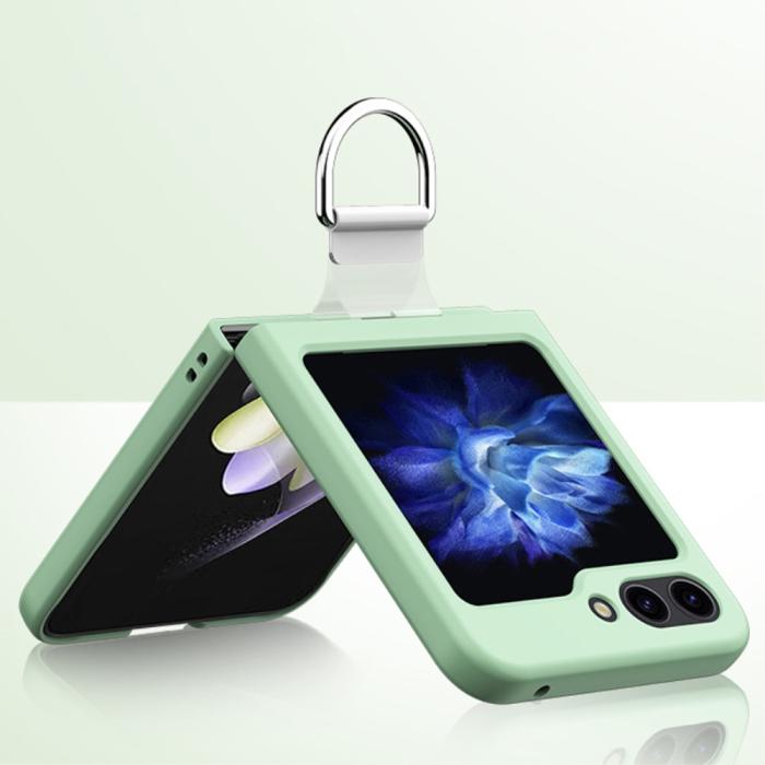 Bild 5, Galaxy Z Flip 6 / 7 FE Skal Skin Touch Ringhållare Orange
