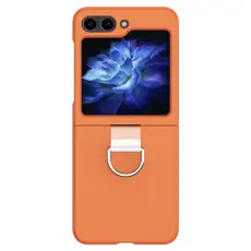 Galaxy Z Flip 6 / 7 FE Skal Skin Touch Ringh&aring;llare Orange