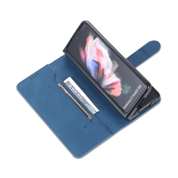 Bild 5, AZNS Galaxy Z Fold 3 Fodral Skin Touch Blå