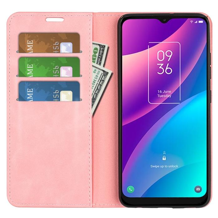 Bild 4, TCL 305 (2022) Fodral Flip Läder Roséguld