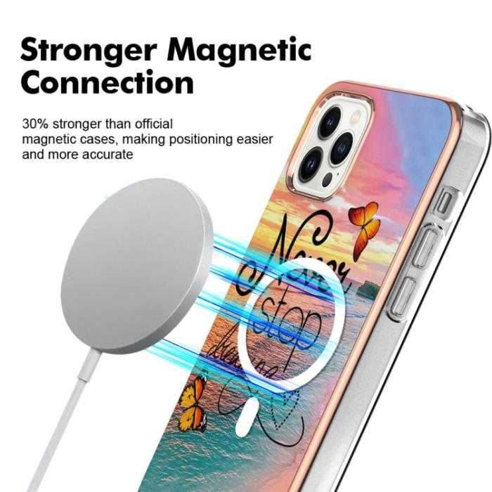 Bild 2, iPhone 15 Pro Skal MagSafe Marmor Never Stop Dreaming