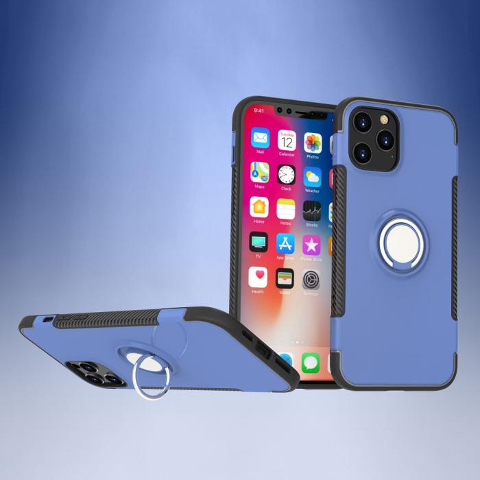 Bild 1, iPhone 12 Pro Max - Ring Skal - Blå