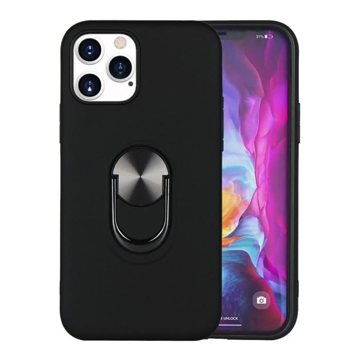Bild 1, iPhone 12 Pro Max - Armor Hybrid Ring Skal - Svart