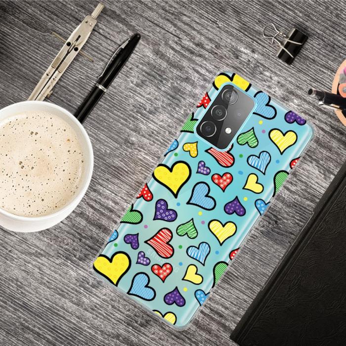 Bild 4, Samsung Galaxy A52 / A52s - Skal Med Tryck - Hjärtan