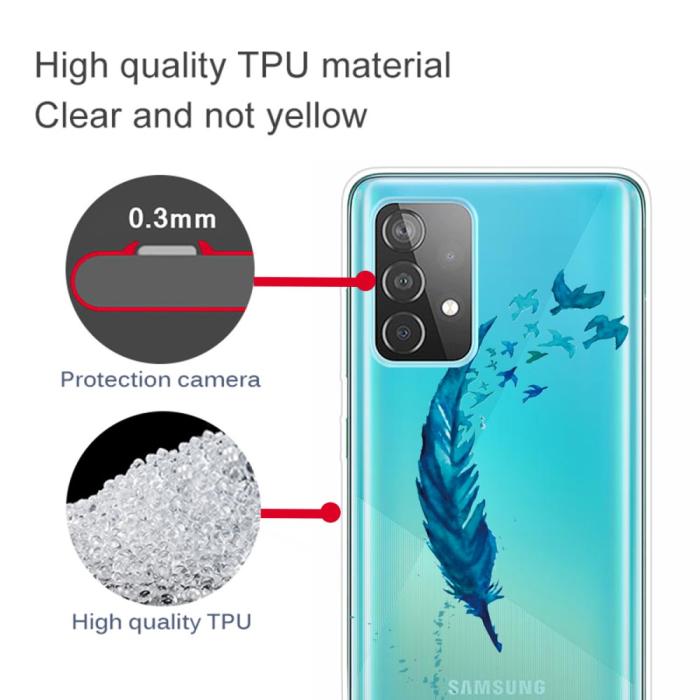 Bild 3, Samsung Galaxy A52 / A52s - Skal Med Tryck - Fjäder