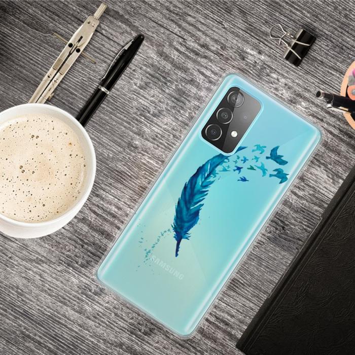 Bild 4, Samsung Galaxy A52 / A52s - Skal Med Tryck - Fjäder