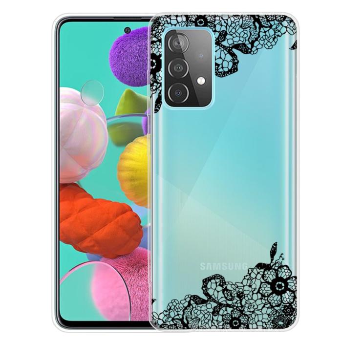 Bild 1, Samsung Galaxy A52 / A52s - Skal Med Tryck - Spets Blomma