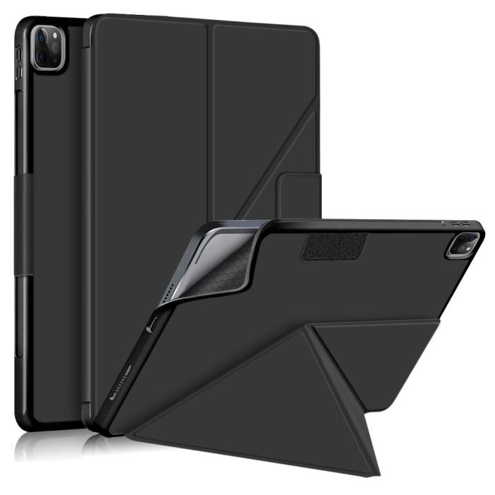 Bild 1, iPad Pro 12.9 (2018/2020/2021) - Origami Läder Fodral - Svart