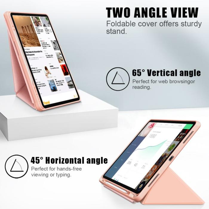 Bild 2, iPad Air 2025-2020 / Pro 11 Fodral Läder Origami Roséguld