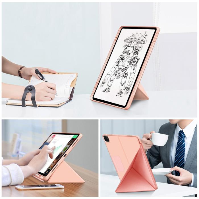Bild 3, iPad Air 2025-2020 / Pro 11 Fodral Läder Origami Roséguld