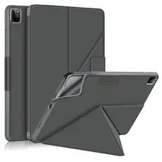 iPad Air 2025-2020 / Pro 11 Fodral Läder Origami Grå