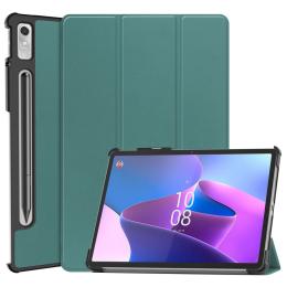 Lenovo Tab P11 Pro Gen 2 Fodral Tri-Fold Läder Svartgrön