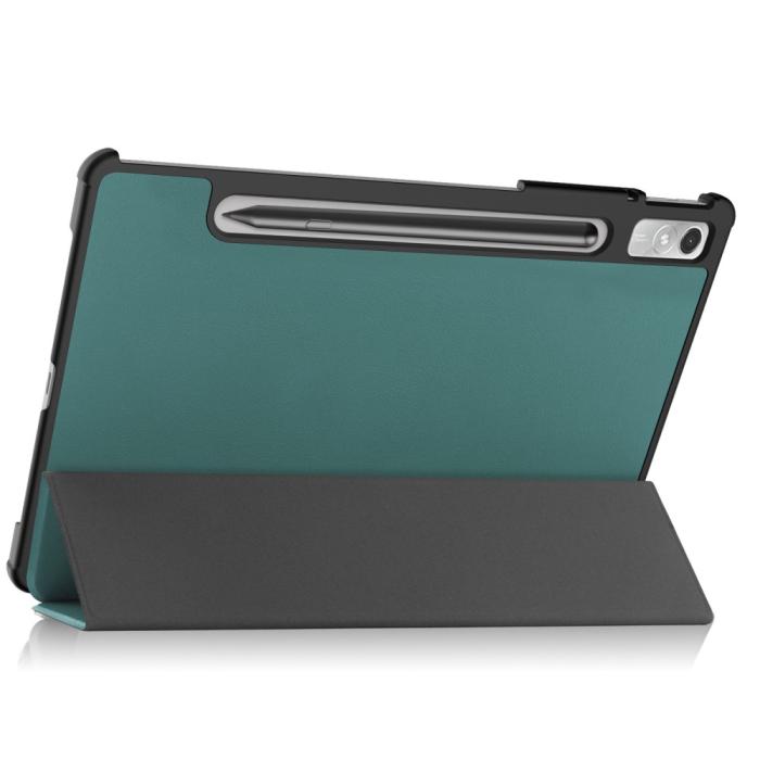 Bild 4, Lenovo Tab P11 Pro Gen 2 Fodral Tri-Fold Läder Svartgrön