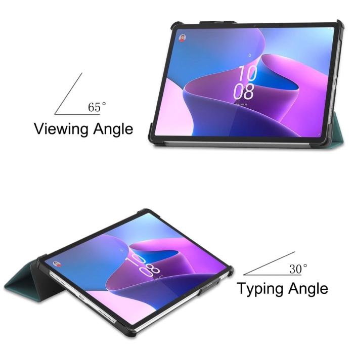 Bild 6, Lenovo Tab P11 Pro Gen 2 Fodral Tri-Fold Läder Svartgrön