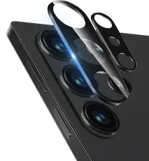 Samsung Galaxy S26 Ultra Linsskydd H&auml;rdat Glas Svart