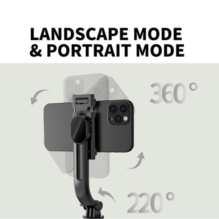 Bild 6, Selfie Stick Tripod 106 cm Trådlös Bluetooth Svart