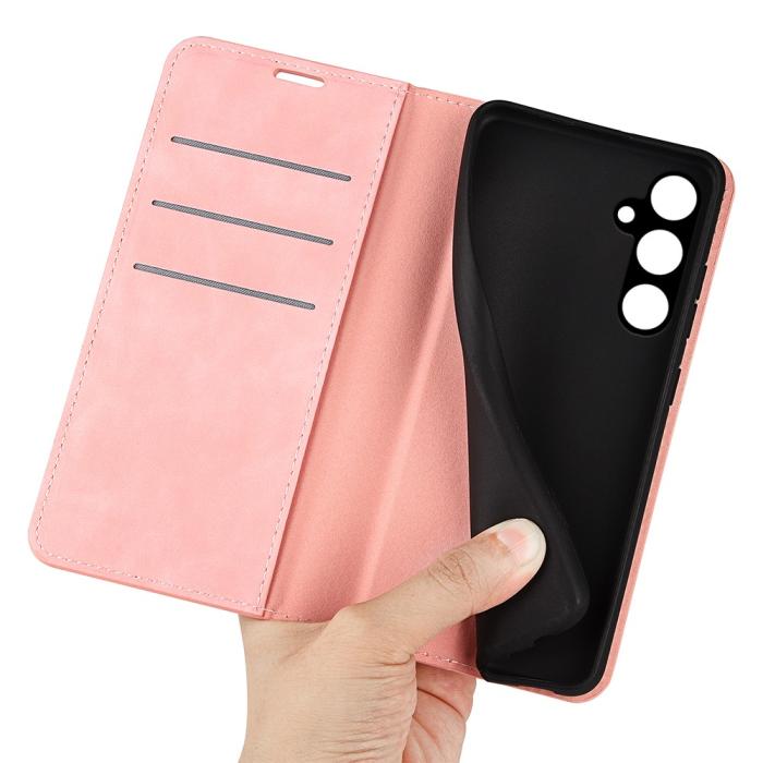 Bild 4, Samsung Galaxy A15 5G Fodral Flip Skin Touch Rosa